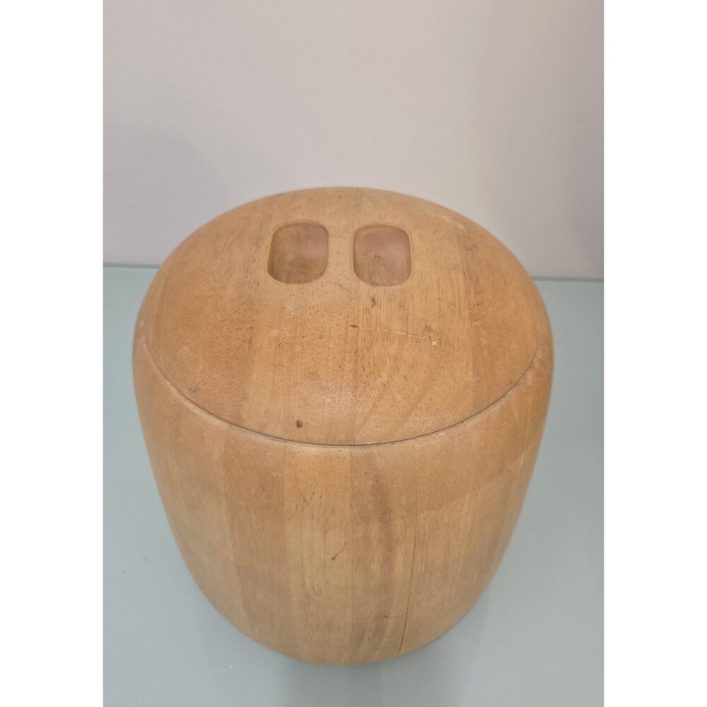 Jens Quistgaard Dansk Teak Ice Bucket 8.5” MCM Denmark Vintage